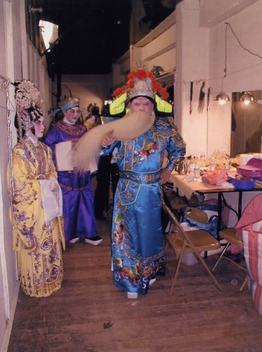 Backstage during an opera performance at the Great Star Theater in 2001